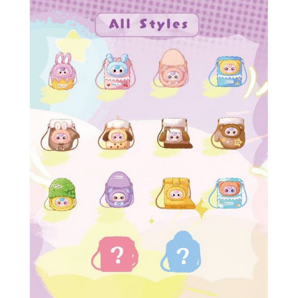 GANTUNGAN กระเป๋าโทรศัพท์ Bb กล่องตาบอด bb3 series ต้นฉบับน่ารักไม้แขวนเสื้ออินเทรนด์