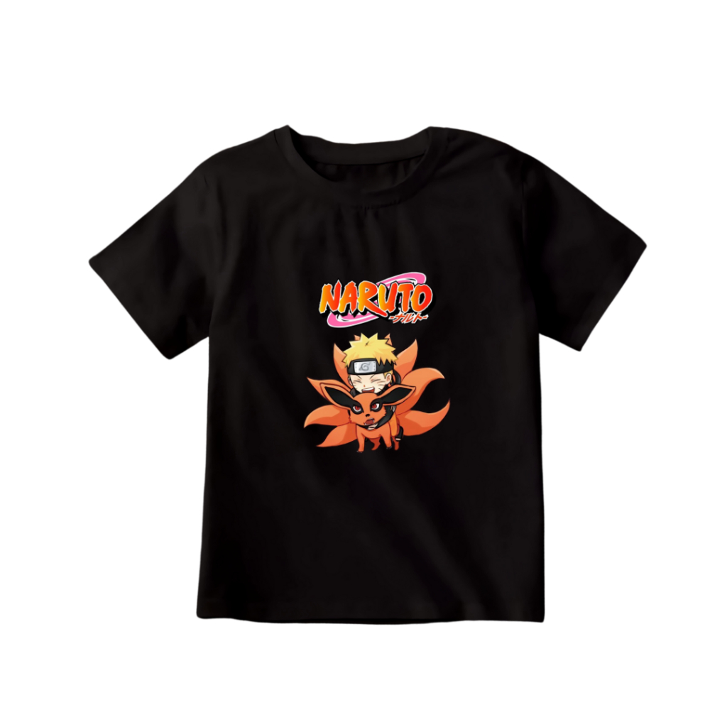 เสื้อยืดเด็กสั้นล่าสุด Naruto Chibi Animation - mubaroqkids