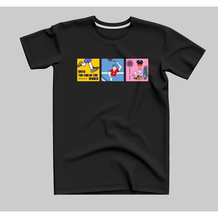 GYM RUNNING SPORTS CLOTHES WITH DTF PRINTING MOTIF UNTIL THE END