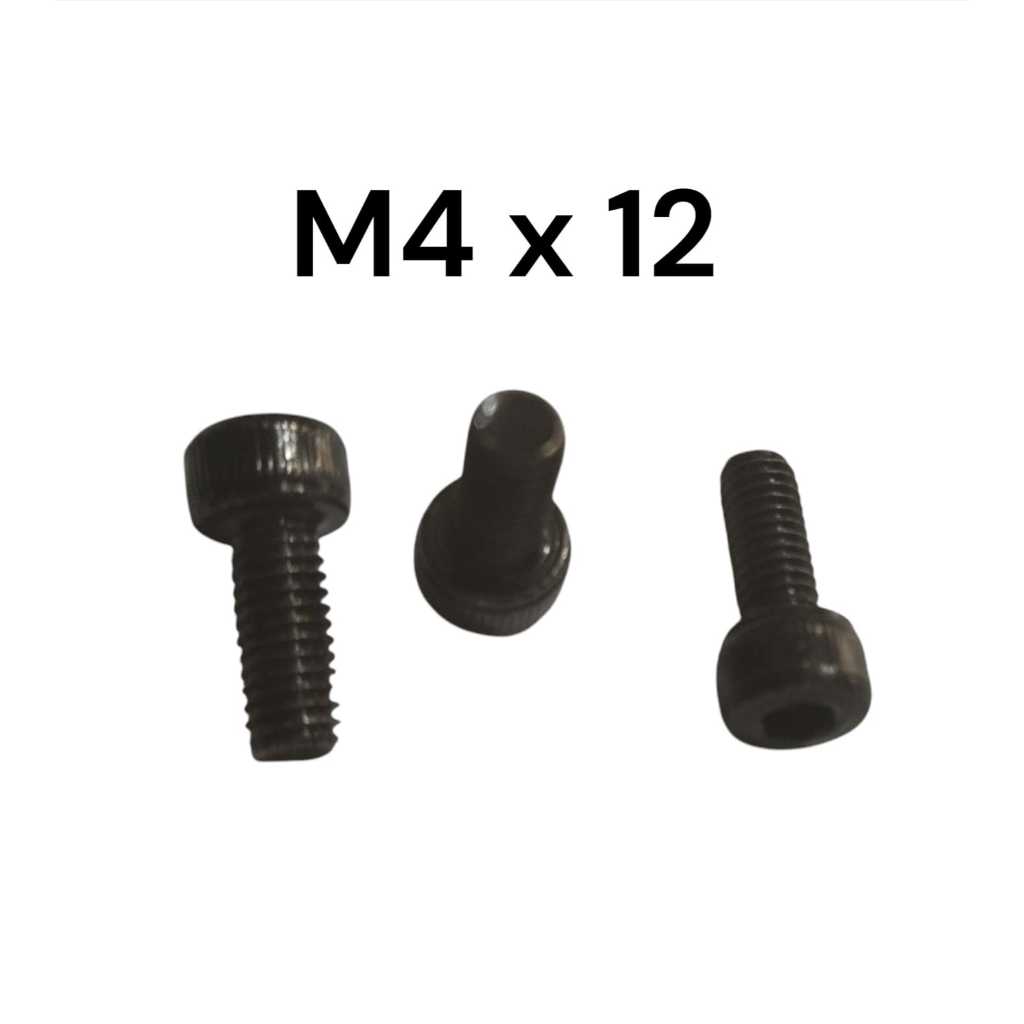 (10 ชิ้น) M4 x 12 น็อตซ็อกเก็ตสีดํา / M4 x 12 น็อตซ็อกเก็ตสีดํา / สีดํา 4 มม. x 12 มม. สแตนเลส 304 น