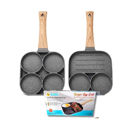 (TSK) BURGER EGG GRILL PAN SUGGO/TEFLON กระทะทอดอเนกประสงค์
