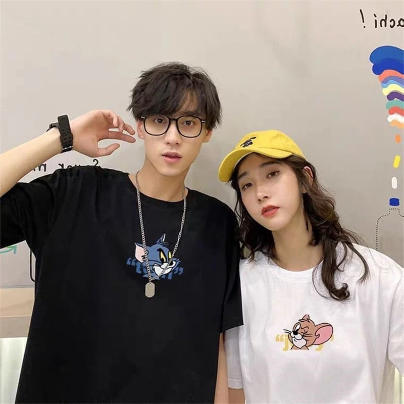 เสื้อยืด KATUNCouple T0M J3RRY SIGNATURE เสื้อผ้าแมวและเมาส์ อินเทรนด์ ไวรัส ผ้าฝ้ายเนื้อนุ่ม ขนาดให