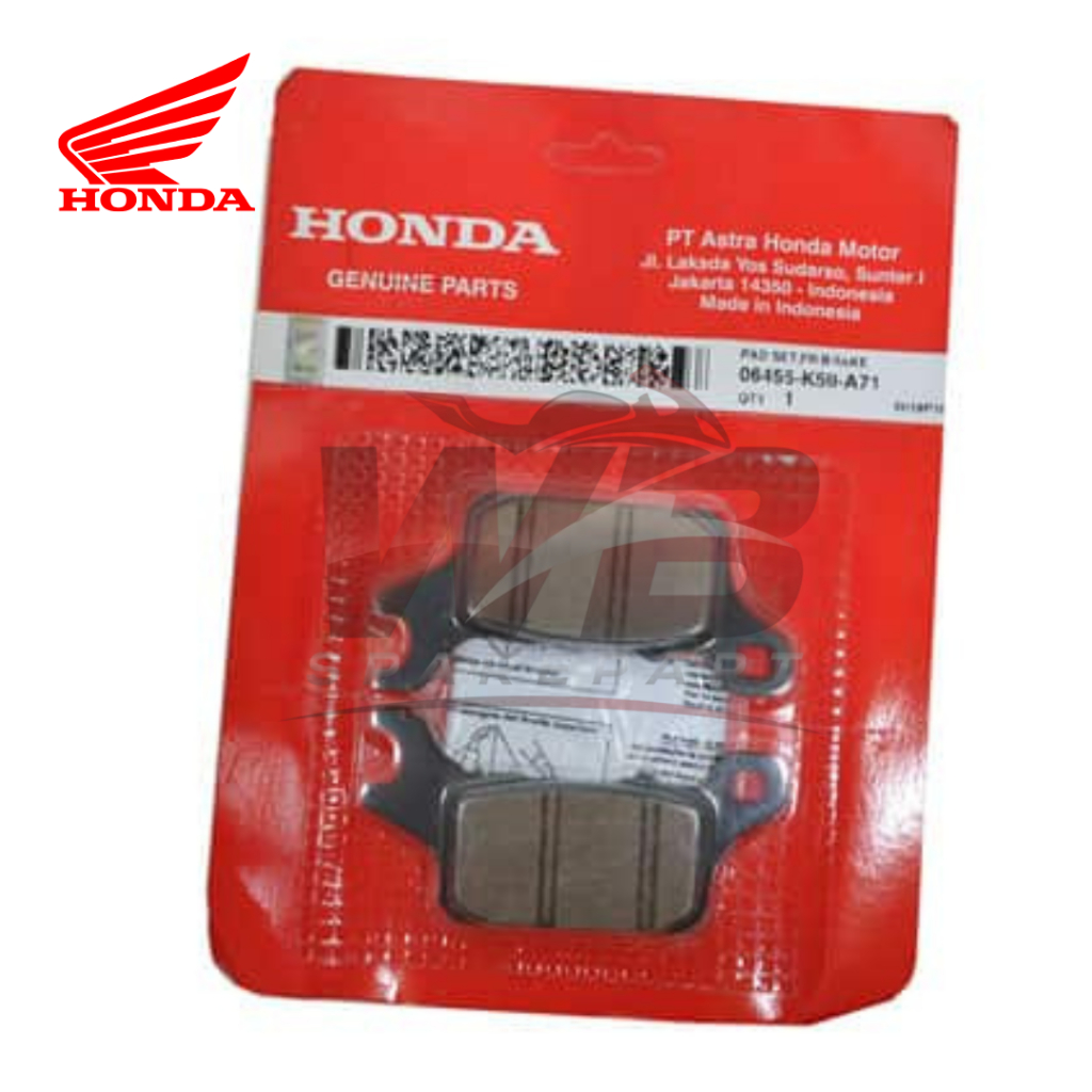 ผ้าเบรคหน้าสําหรับ GENIO / VARIO 150 ORIGINAL HONDA (06455-K59-A71)