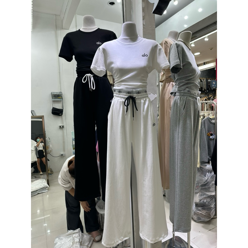 JRY Studio a-loo0oo one set basic 2in1 กางเกงขายาวผู้หญิงนําเข้าจาก กทม.