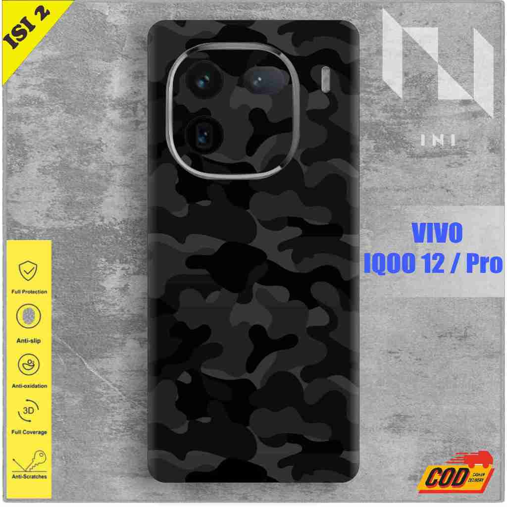 -CONTENTS 2- IQOO 12 / PRO GARSKIN / SKIN PROTECTOR / CASE SKIN FULLBODY / CUT ภาพที่กําหนดเองระดับพ