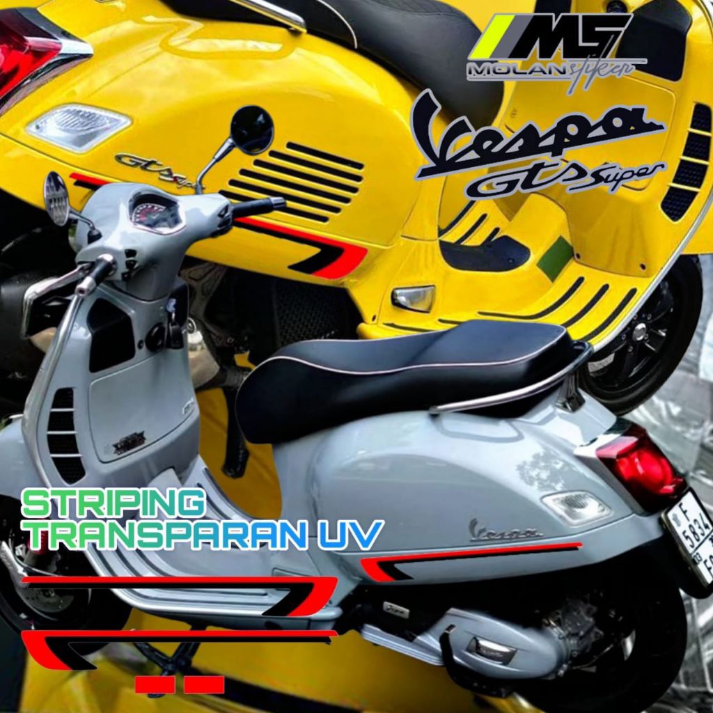 Decal สติกเกอร์ Striping Variation โปร่งใส Uv Vespa GTS 150 Super Vespa GTS iget Abs Facelift Vespa 