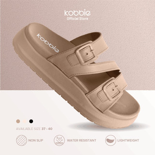 KOBBIE Sandal Wedges Wanita Casual Korean Style Gesper Tali Silang Anti Licin SVR-001