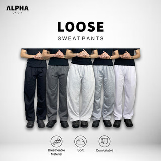 Sweatpants Baggy Loose Fit Celana Panjang Fleece Tebal Pria Wanita Unisex Casual Korean Style