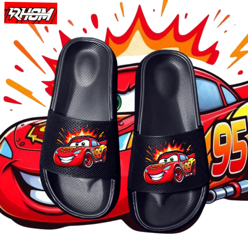 รองเท้าแตะเด็ก CARS McQueen ไซส์ 26 - 40 Men & Women / Cars Motif Slip-On Sandals / รองเท้าแตะ Viral