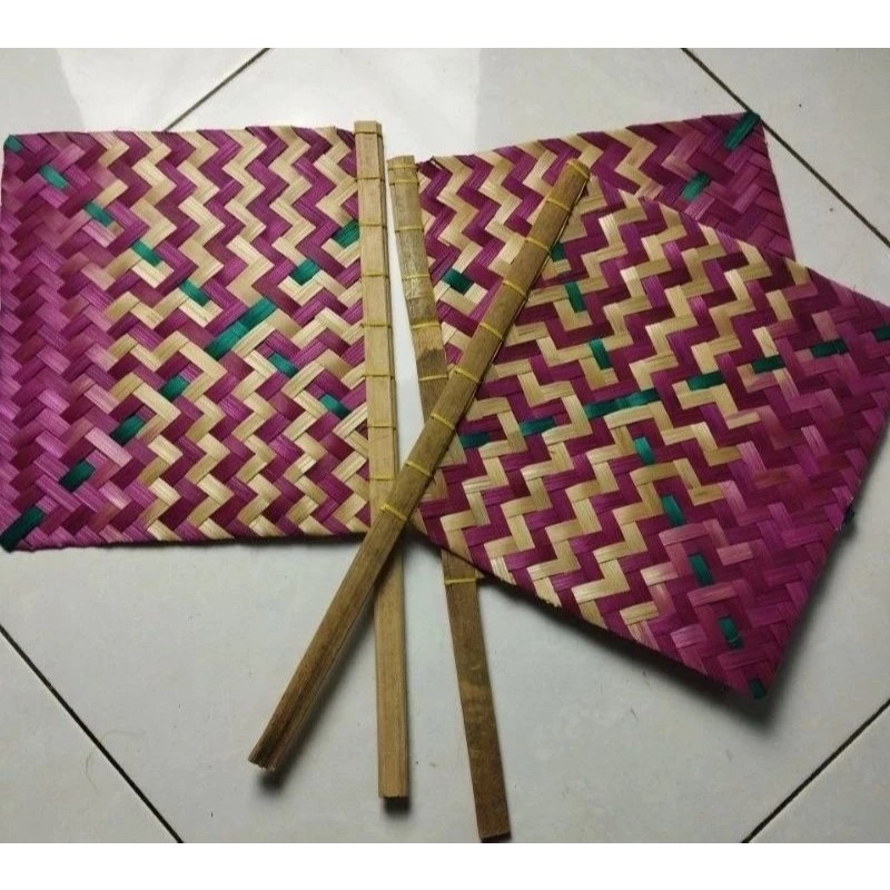BAMBOO FAN/SATE FAN/WOVEN FAN 40X24CM