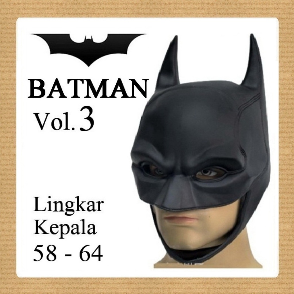 หน้ากากคอสตูมคอสเพลย์ HBF SUPER HERO / อุปกรณ์ปาร์ตี้ฮาโลวีน - BATMAN Vol 3 LARGE