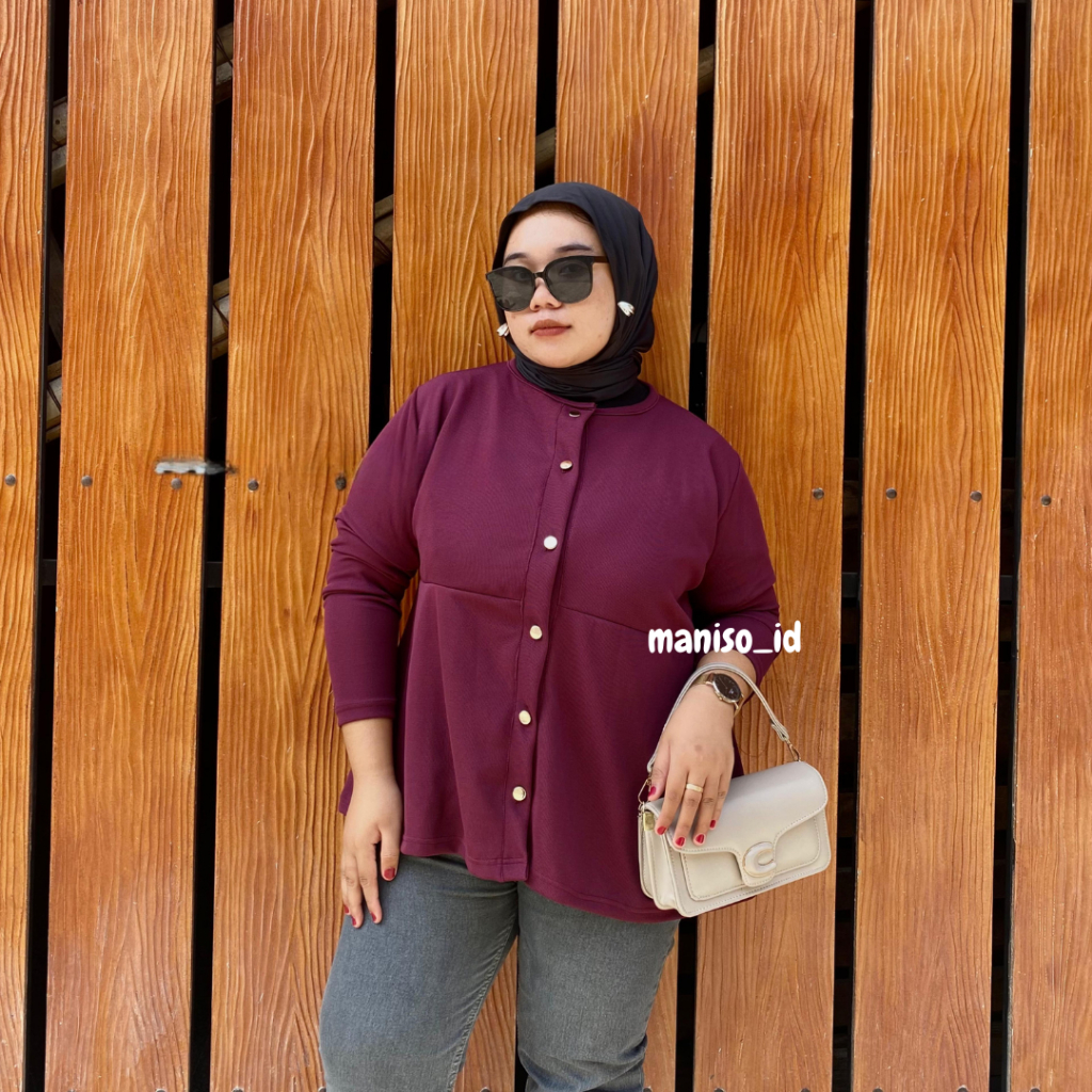 Maniso - Zoey Blouse Knit Jumbo Top สําหรับผู้หญิงขนาดใหญ่