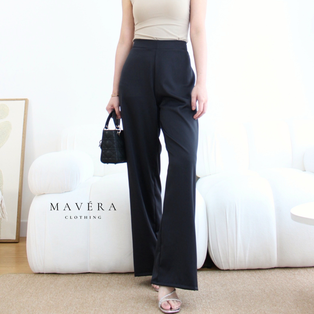 MAVERA - Vienna Straight Pants Cotton Silk, Cool, Smooth, Falling, สบาย / Casual Womens Pants