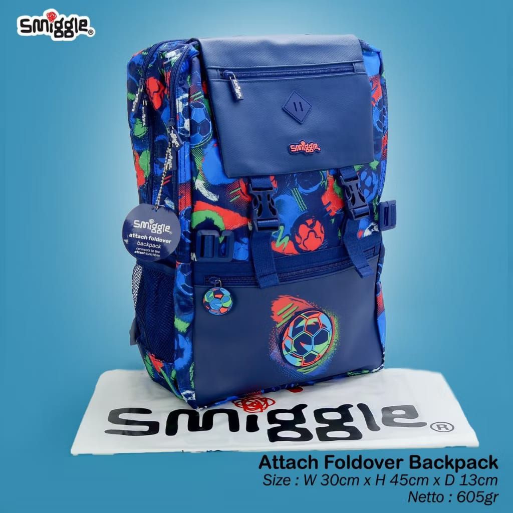 กระเป๋าเป้ Eksa smiggle ติดพับ ขนาด 30x45x13