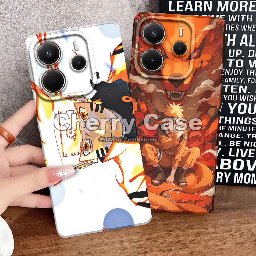 Cherry Acc QW15 SoftCase Pro กล้อง Naruto Motif สําหรับ Redmi หมายเหตุ 14 4G/5G Kesing กรณี Hp Cassi