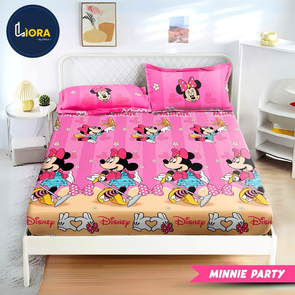 CUTE MINNE PARTY BED SHEETS 180X200 MINIMALIST MOTIF BED SHEETS 120 BED SHEETS 160X200 FLAT ROOMATIO