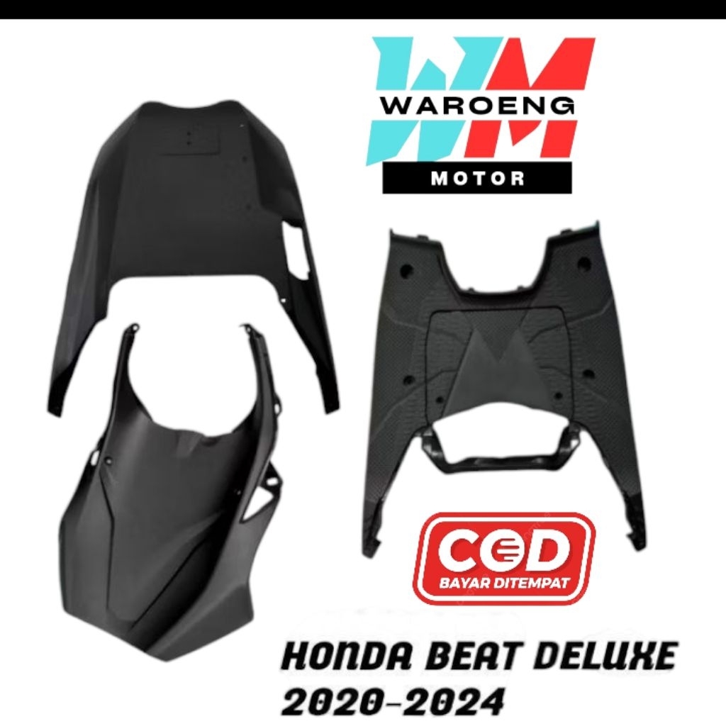 Footrest Deck Underสปอยเลอร์ Honda Beat Deluxe K1A (3 ชิ้น) / Upper Footrest + Accu / Lower Front Pa