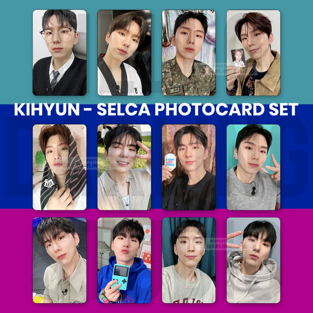 ชุดโฟโต้การ์ด Monsta X MonstaX Kihyun Selca ไม่เป็นทางการ พัดลมทํา.