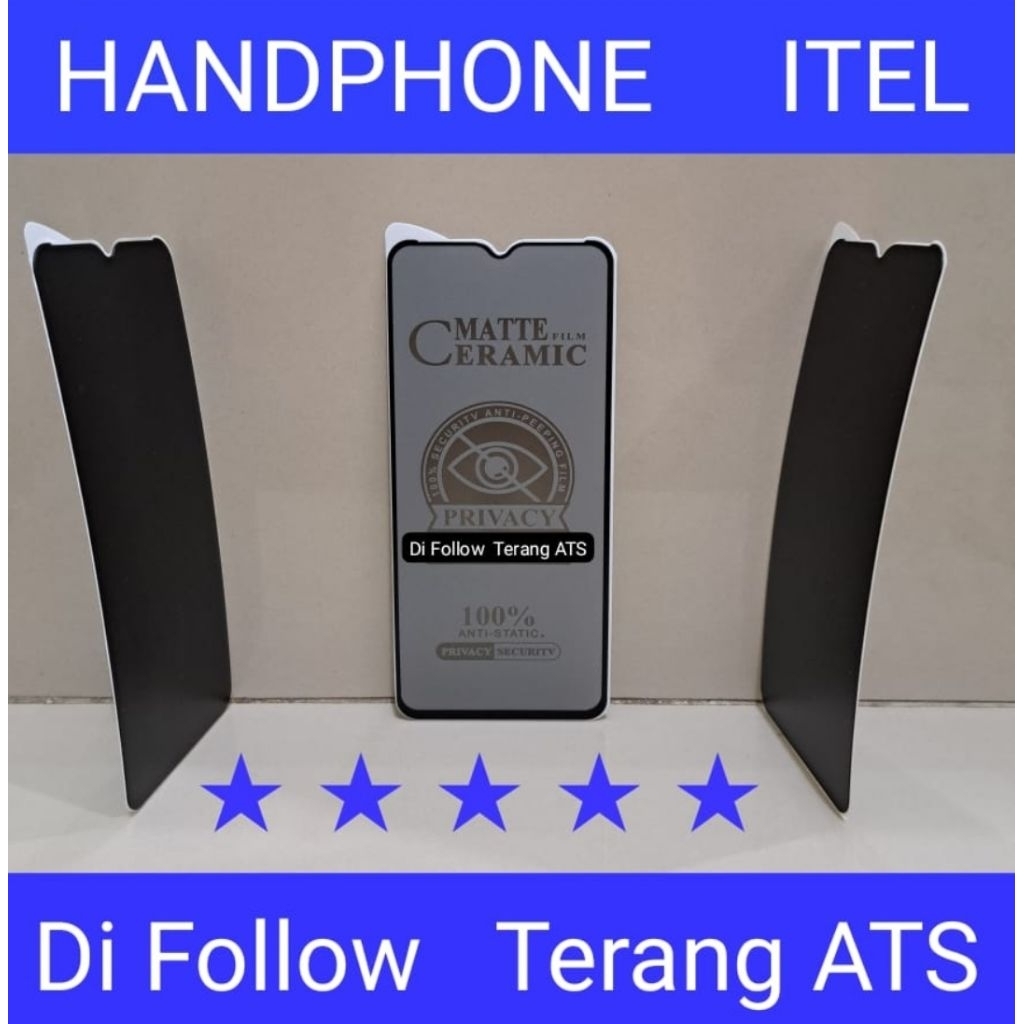 SPY CERAMIC ITEL S18 ITEL S23 ITEL P40 ITEL P55 5G ITEL VISION 1 PRO ITEL VISION 3 TURBO ITEL VISION