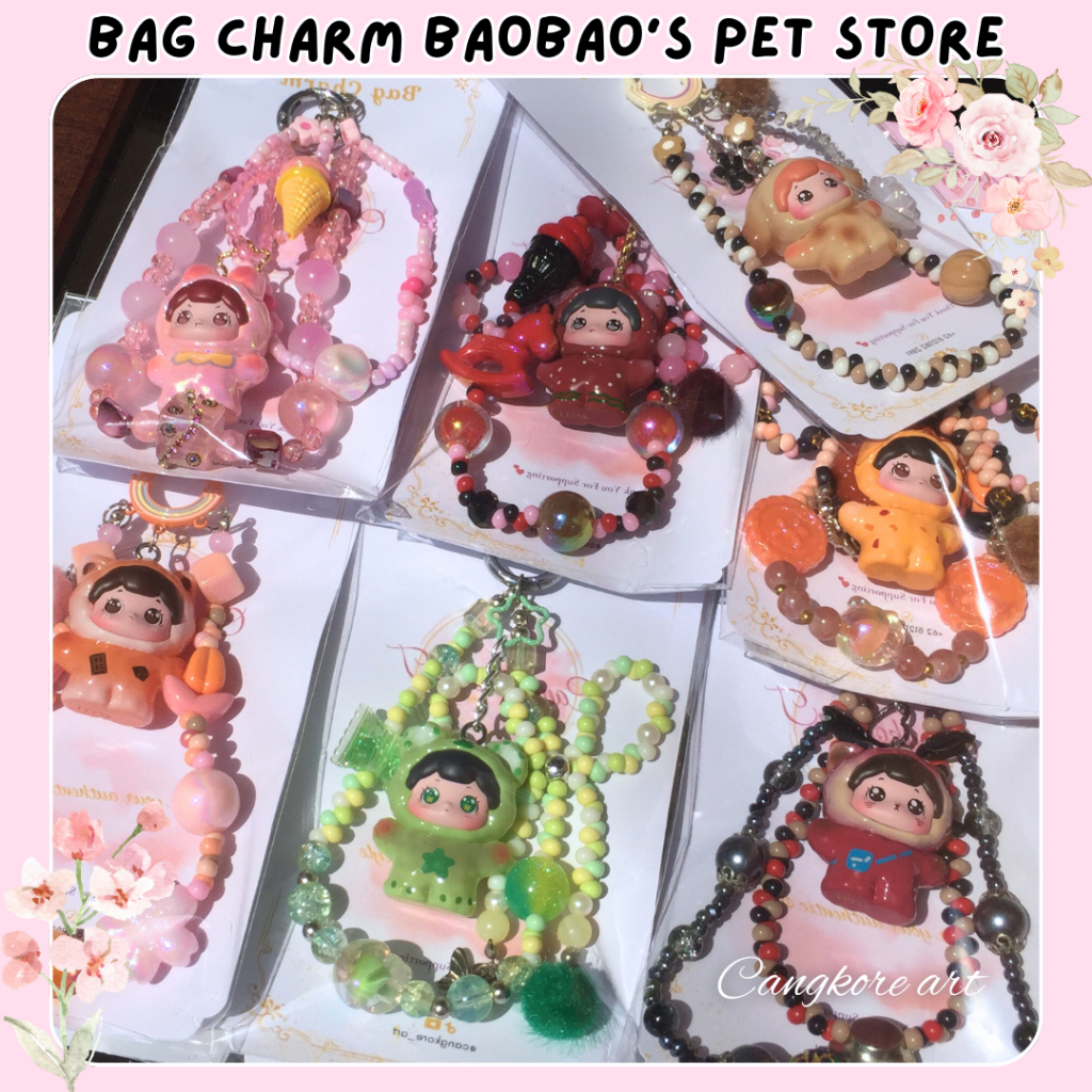 GANTUNGAN Cangkire Art - Bag Charm Baobao Pet Store / ที่แขวนกระเป๋า Baobao Pet Store / พวงกุญแจ