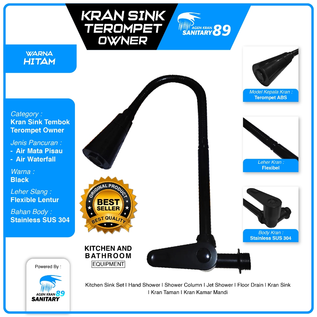 Xylonen - WALL-MOUNTED TRUMPET SINK FAUCET/DISHWASH SINK FAUCET