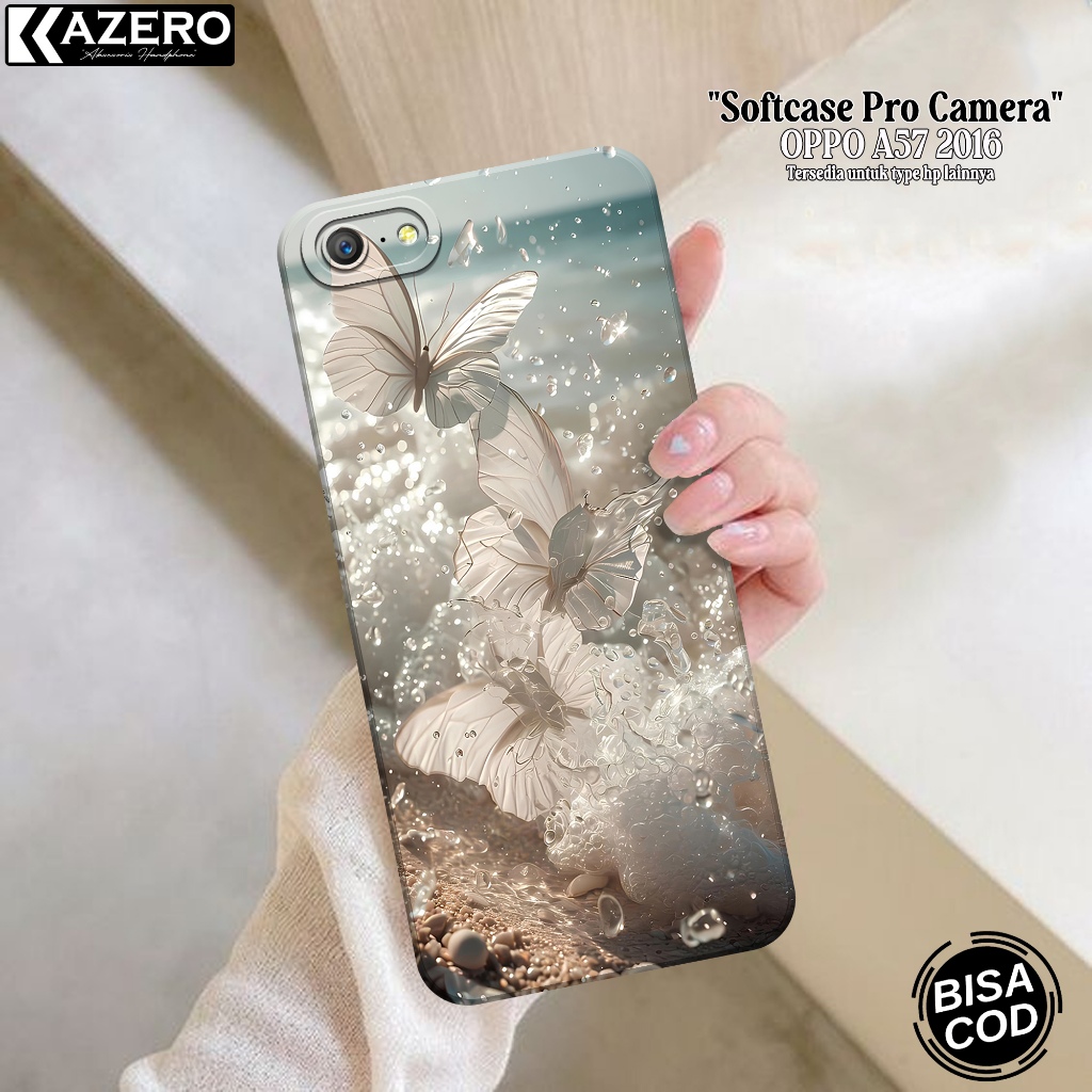 HP OPPO A57 2016 แฟชั่นกรณีผีเสื้อซิลิโคน Pro กล้อง Softcase OPPO A57 2016 เคสโทรศัพท์ซิลิโคน Pro กล