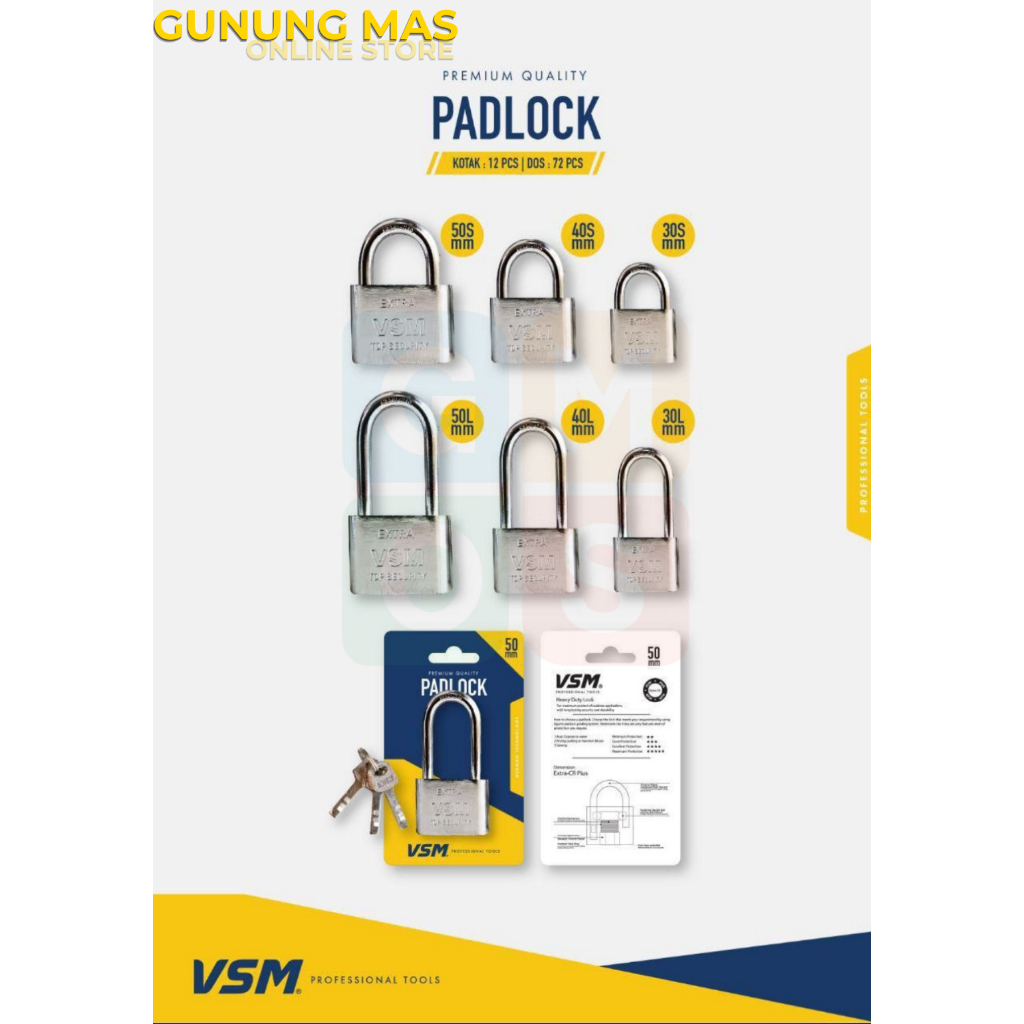 กุญแจสี่เหลี่ยมคอยาวและคอสั้น VSM 40 มม. & 50 มม. G1087