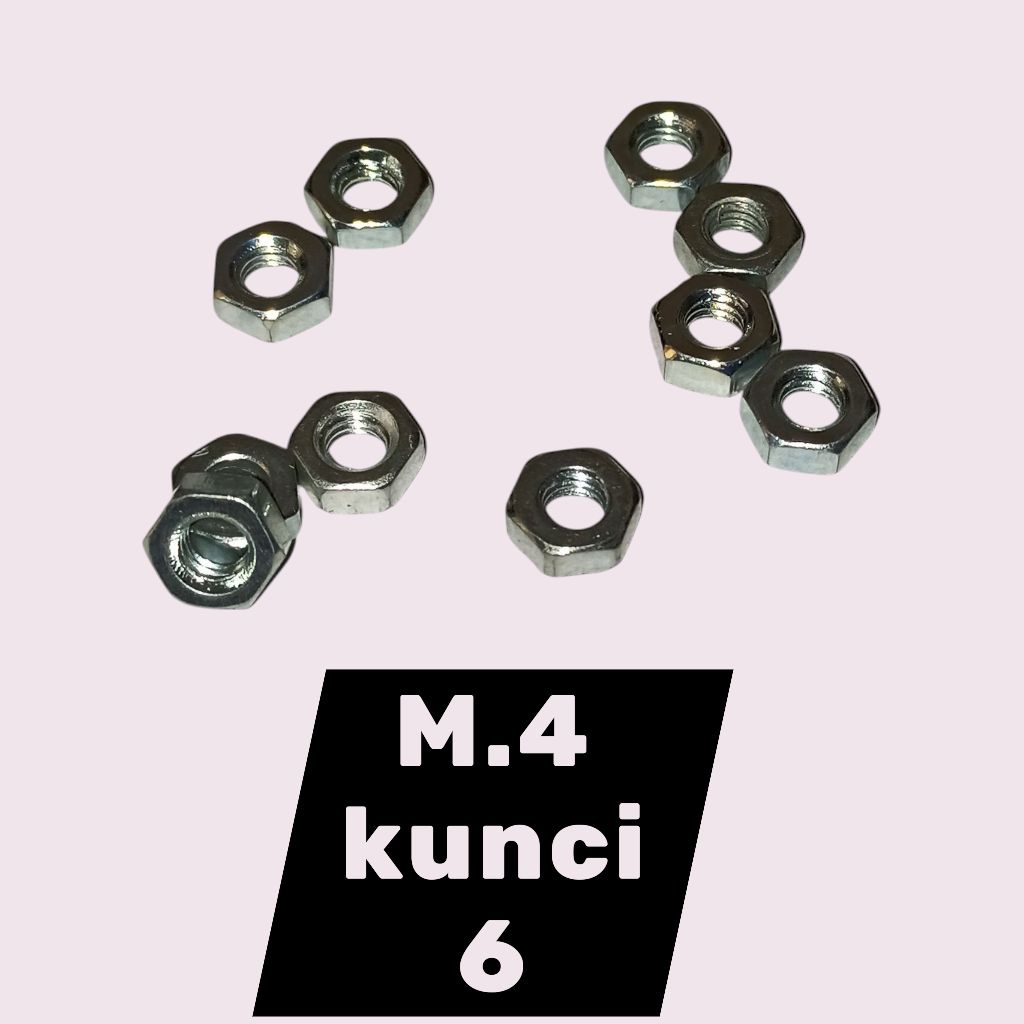 100 ชิ้น M.4 Nuts Key 7 สีขาว UNIVERSAL