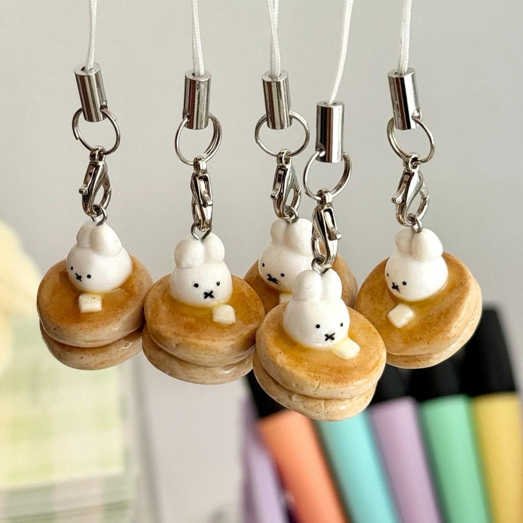 GANTUNGAN Pancake Miffy Phone Charm / พวงกุญแจ / พวงกุญแจ Miffy