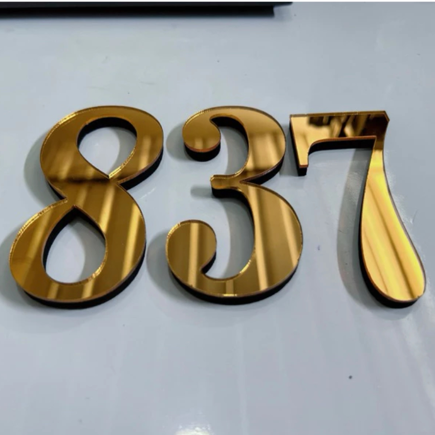 3D House Number Cluster อะคริลิค Boarding House Apartment