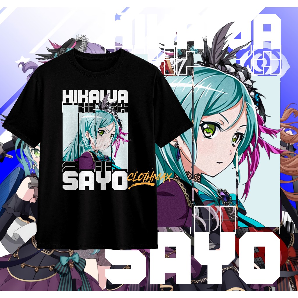 เสื้อยืดผู้ใหญ่ Roselia Bang Dream Tshirt Hikawa Shao อะนิเมะ BanG Dream! เสื้อยืด Imai lisa Origina