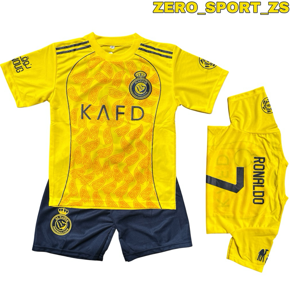 ชุดเสื้อฟุตบอลเด็ก Al Nasr Ronaldo / สูทเด็ก Ronaldo / ชุดเสื้อผ้าเด็ก