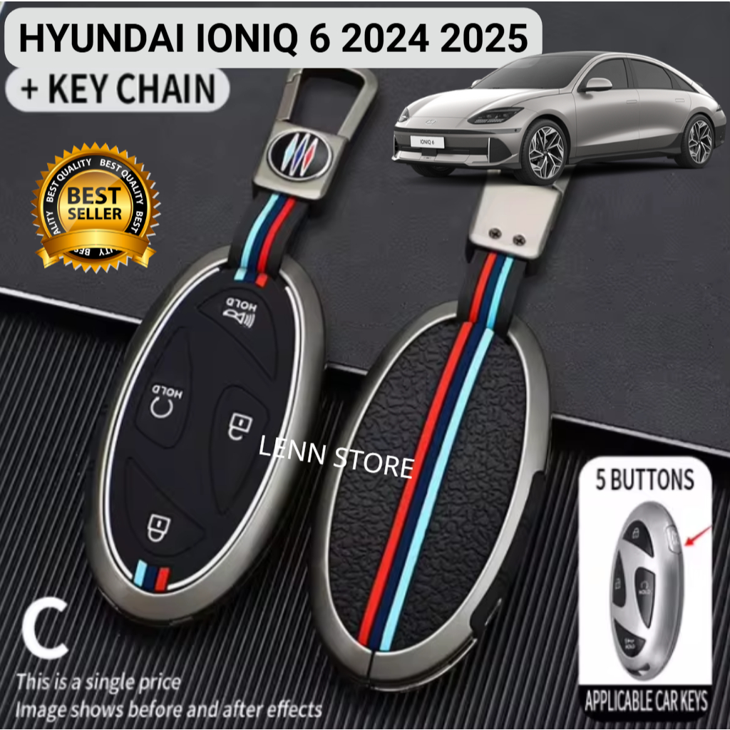 HYUNDAI IONIQ 6 Metal Remote Key Cover 2024 2025
