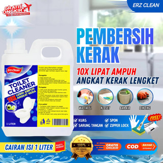 PROMO TOILET CLEANER BY ERZ Clean pembersih kerak serbaguna /kamar mandi / toilet/ kloset / bowl 1 liter/TOILET CLEANER 1 LITER Cairan Pembersih Kamar Mandi