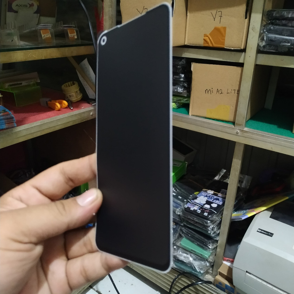 กระจกนิรภัยเซรามิค Samsung A21s A217F Tg Anti Spy Privacy Anti Scratch Glass Screen Protector