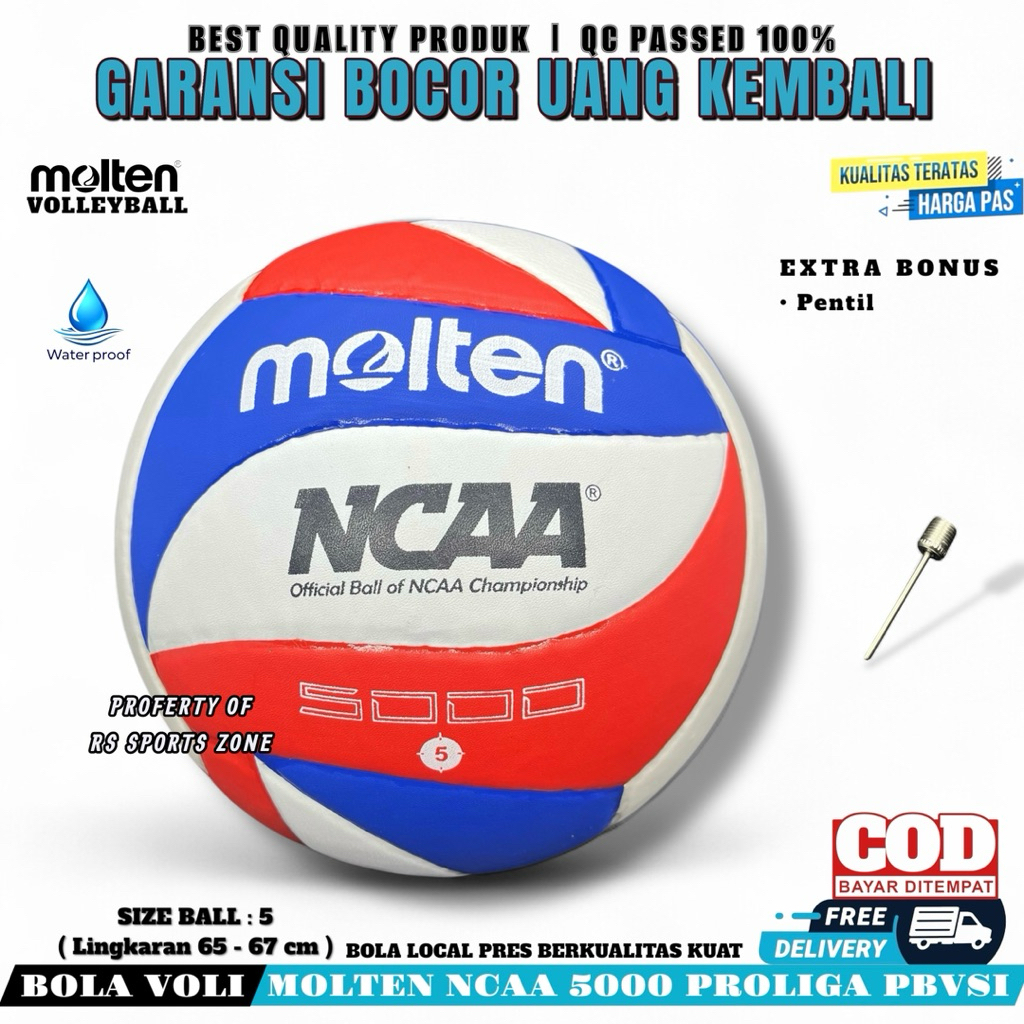 Molten Volleyball, Molten Ncaa, ลูกวอลเลย์บอล, การเปลี่ยนแปลงต่างๆของ Molten วัสดุ PU นุ่ม แถมวาล์วฟ