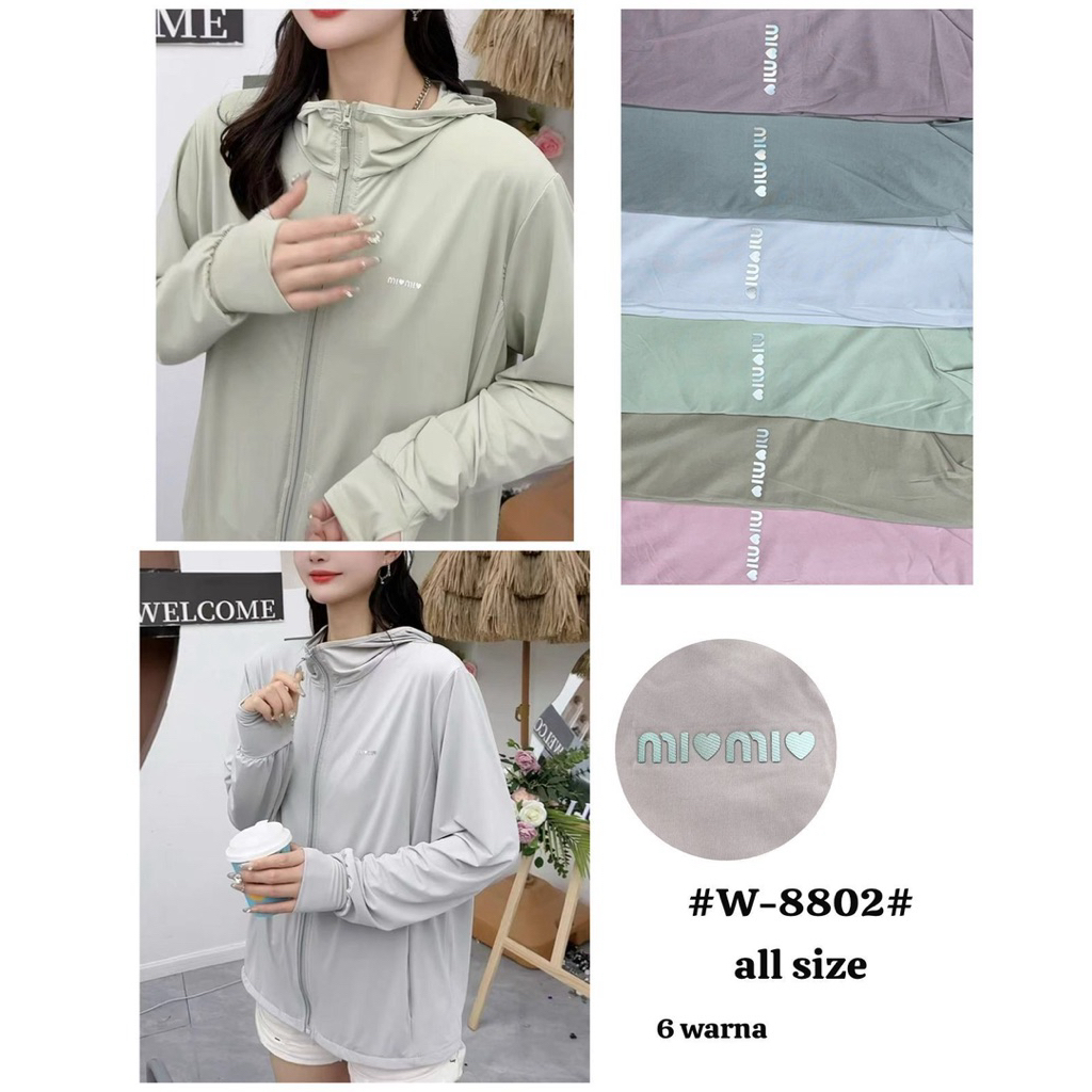 สวยจบ.ไอซี | เสื้อแจ็คเก็ตกีฬา Miwmiw Anti-Uv | Import Street Premium Busui Friendly อินเทรนด์ล่าสุด