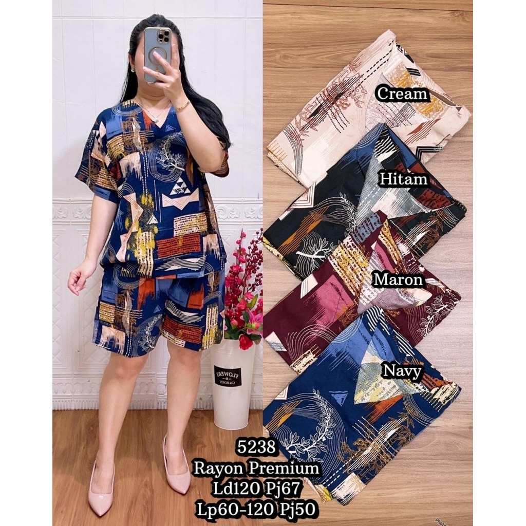 LF 5238 JUMBO ABSTRACT RAYON MATERIAL SET