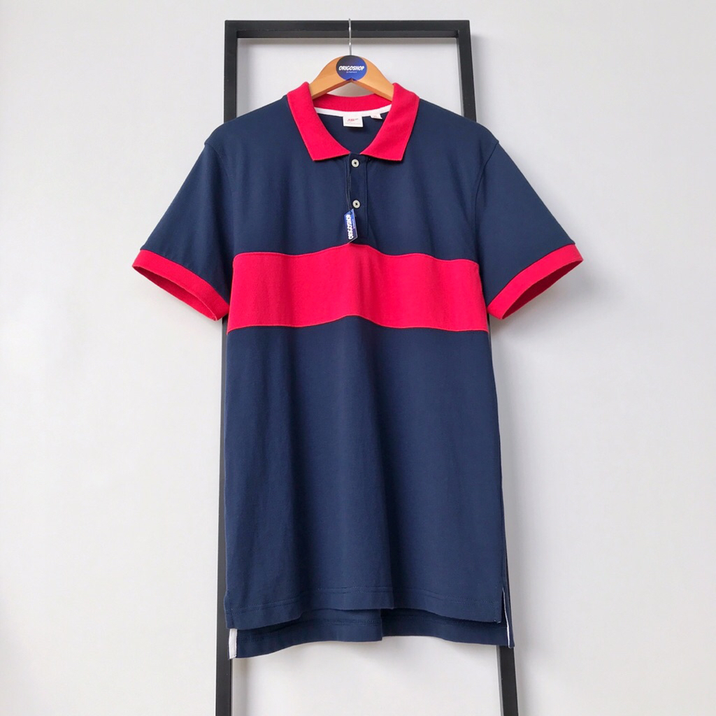 UNQLO x JMB เสื้อโปโล Colorblock เสื้อยืดแขนสั้นคอปก