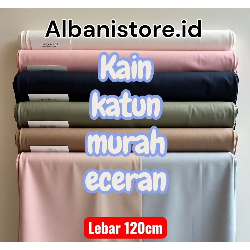 LOKAL KATUN ผ้าคอตตอนขายปลีกคุณภาพ ราคาต่อ 0.5M WIDTH 120CM ไมโครท้องถิ่น