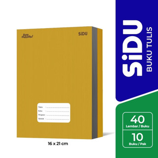 Sidu Buku Tulis Sekolah Sampul Coklat 40 Lembar - 1 Pack Isi 10 Buku