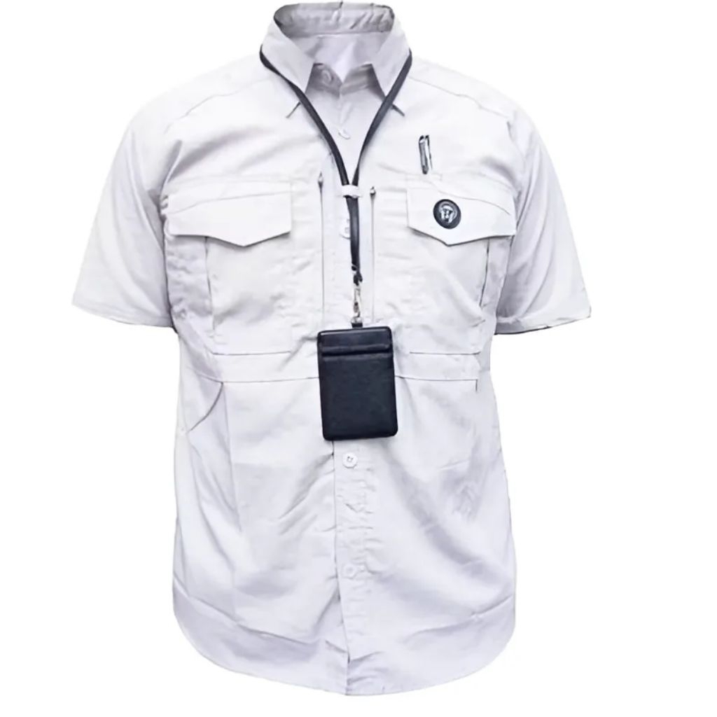 KEMEJA Tactical M Tac เสื้อเชิ้ตสีขาว ชุดสนามทํางานผู้ชายแขนสั้น