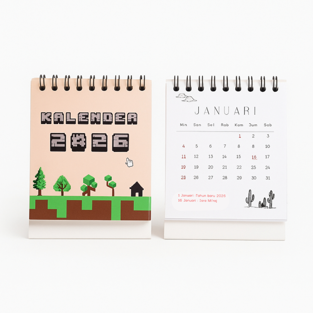 2026 CALENDAR/TABLE CALENDAR/AESTETIC CALENDAR/MINI CALENDAR 2026