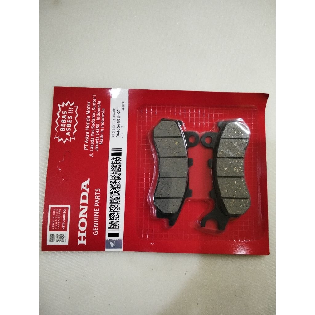 ผ้าเบรคหน้าสําหรับ PCX CRF ADV 06455-KRE-K01