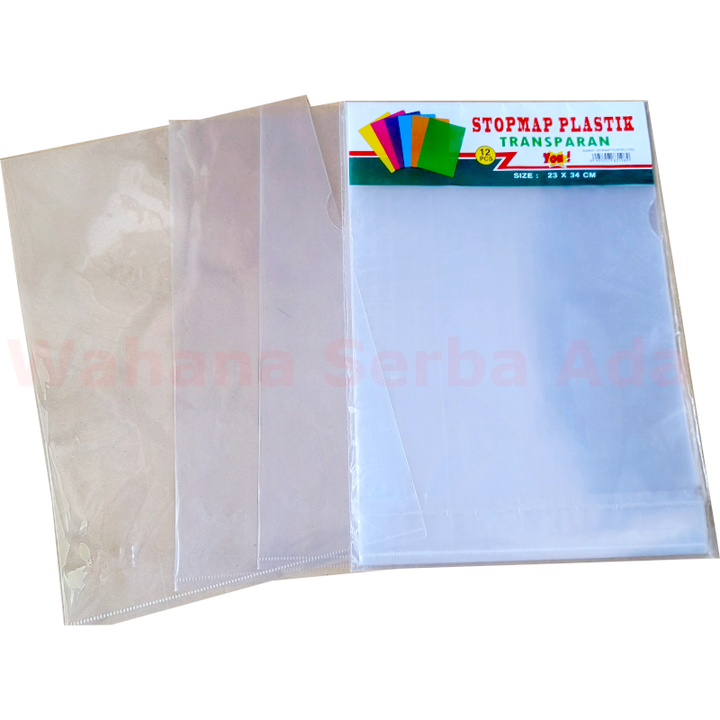 Map L Folio F4 YOU พลาสติกใสแขนใส - 12 ชิ้น