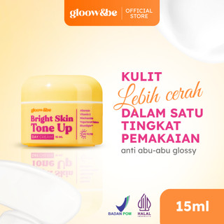 [GLOWING SKIN] Gloow&be Bright Skin Tone-Up Day Cream Mengandung Niacinamide| Tone Up Cream| Brightening Day Cream | Pelembab Wajah | Krim Siang | Base Makeup | Glow Finish