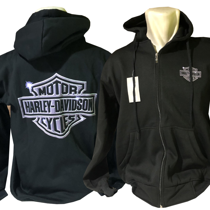 KATUN เสื้อกันหนาวมีฮู้ด Harley - Unisex Casual Hoodie Jumper & Zipper Hoodie Cotton Fleece วัสดุ