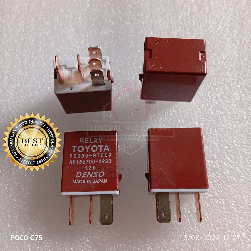 ต้นฉบับ 12 VOLT 5 PIN สีน้ําตาลพัดลม AC RELAY 90080-87009 - ต้นฉบับ 12V 5PIN RELAY AH15670-0930