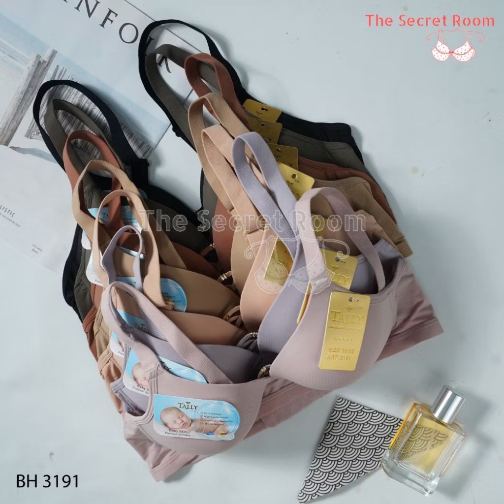 TALLY BRA BH BABY SKIN 3191 I CUP BI THIN FOAM I WIRELESS I HOOK 3 I SIZE 36 - 42