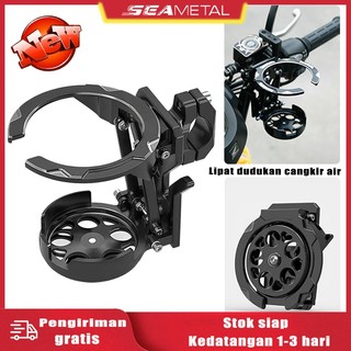 SEAMETAL Cup Holder Motor Tempat Gelas Bisa Lipat Universal Anti Guncang
